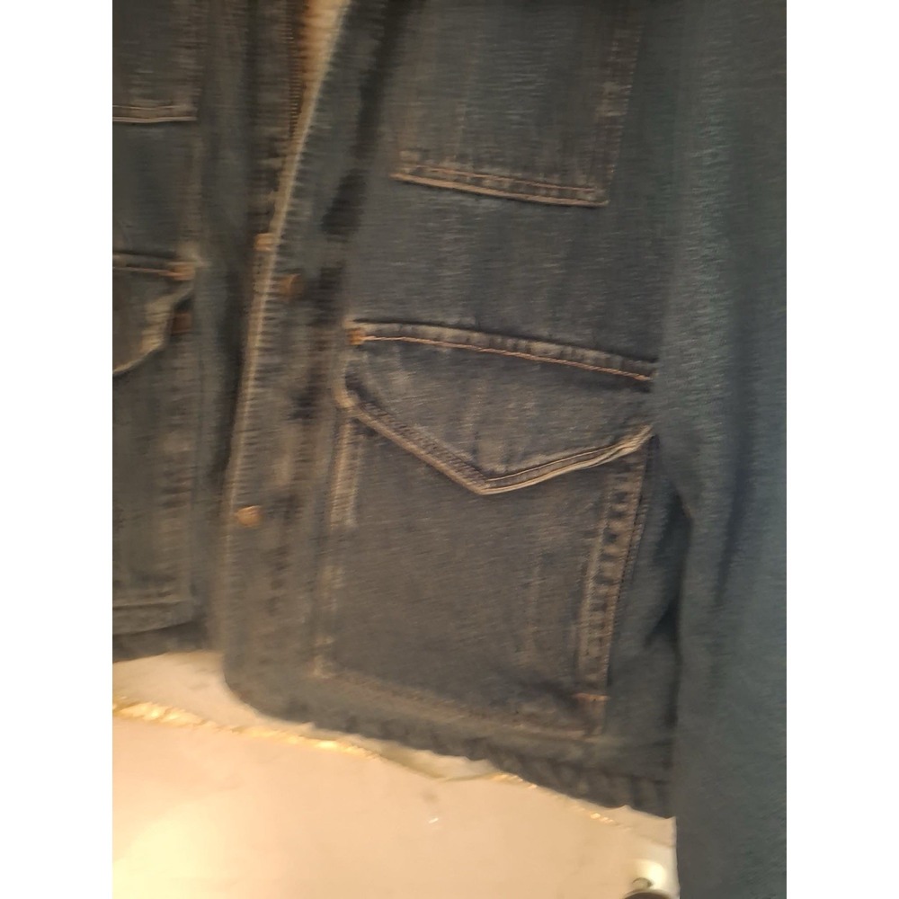 Vintage Wrangler Hero Size X Large Heavy Mens Denim Chore Jacket Cowboy Coat Kc - Picture 4 of 16